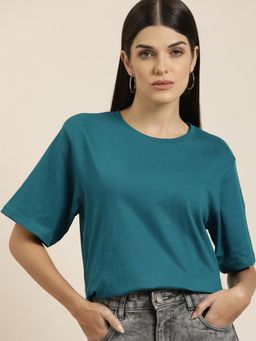 DILLINGER - Green Solid Oversized T-Shirt