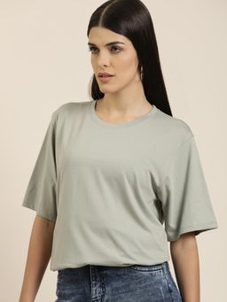 DILLINGER - Grey Solid Oversized T-Shirt