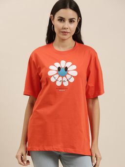 Difference of Opinion - Orange Oversized T-Shirt