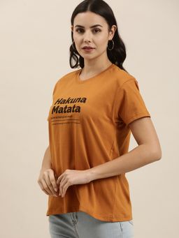 Difference of Opinion - Brown Boxy Regular T-Shirt