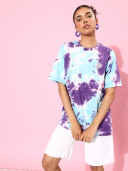 Difference of Opinion - Womens Multi-Color Oversized Tie & Dye T-Shirt