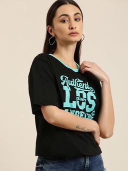 DILLINGER - Black Typographic Oversized T-Shirt