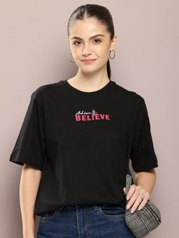 DILLINGER - Black Typography Oversized T-Shirt