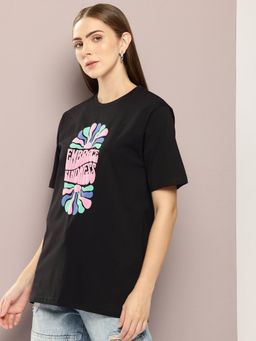 DILLINGER - Black Graphic Oversized T-Shirt
