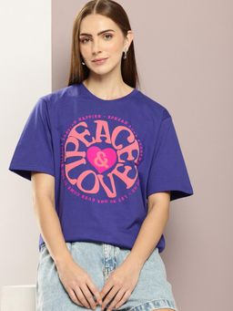 DILLINGER - Navy Blue Graphic Oversized T-Shirt