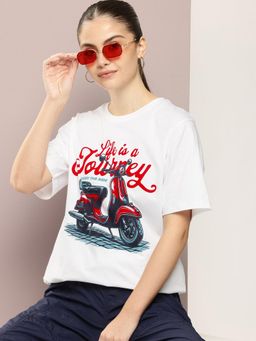 DILLINGER - White Graphic Oversized T-Shirt