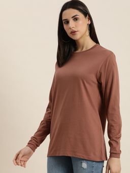 DILLINGER - Tan Solid Oversized T-Shirt