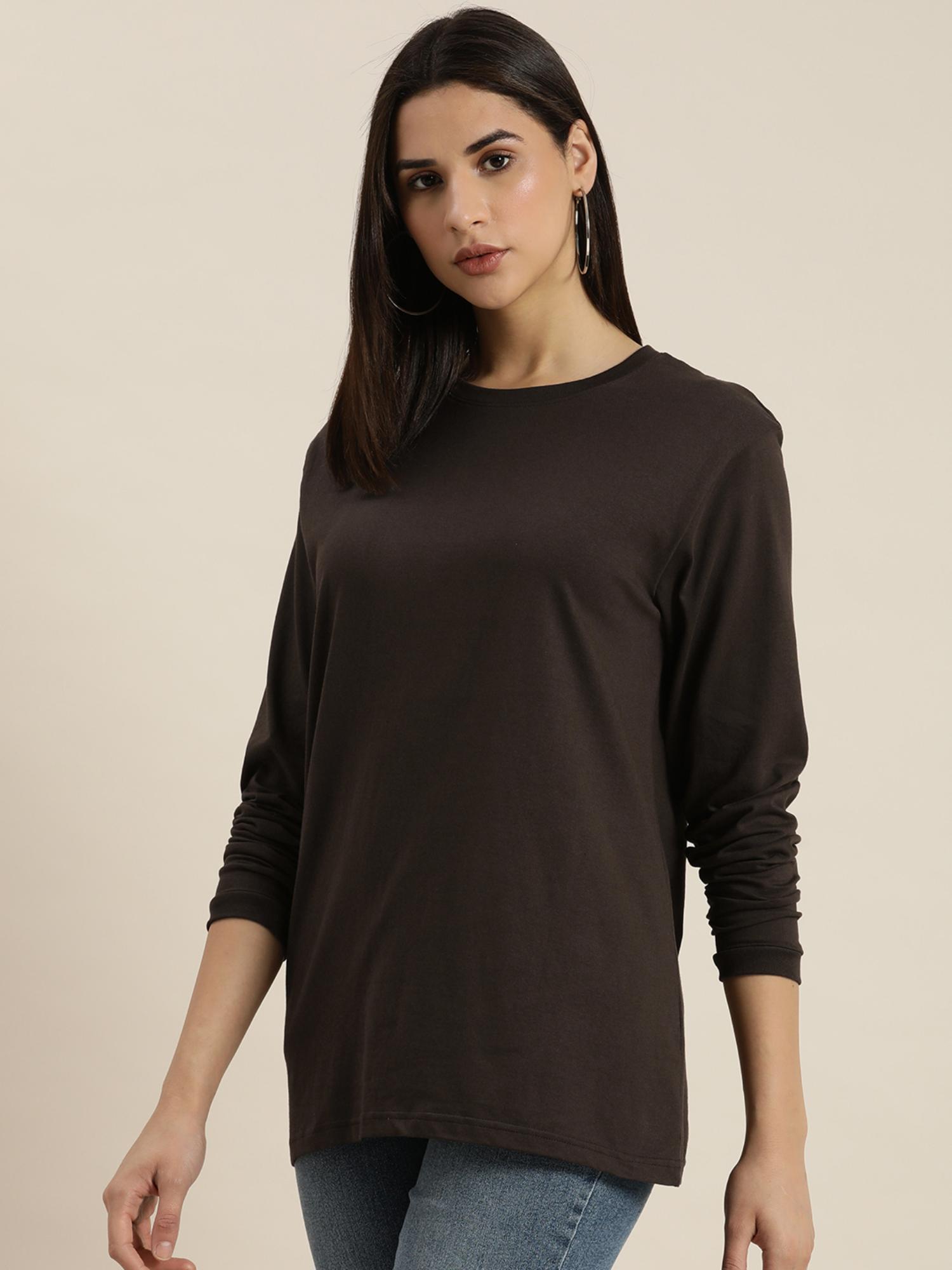 dillinger Brown Solid Oversized T-Shirt-picture-24