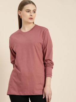 DILLINGER - Mauve Solid Oversized T-Shirt