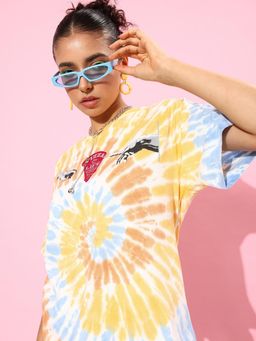 DILLINGER - Womens Oversized Tie & Dye T-Shirt