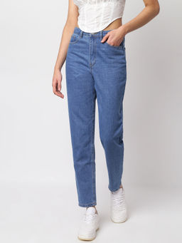 Missguided - Blue Riot High Waisted Rigid Mom Jeans