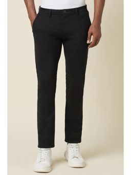 Allen Solly - Men Black Ultra Slim Fit Solid Casual Trousers