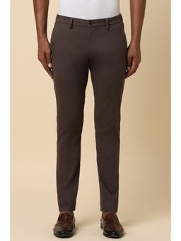 Allen Solly - Men Brown Ultra Slim Fit Solid Casual Trousers