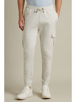 Simon Carter - Cream Drawstring Joggers Pant