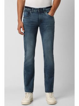 Van Heusen - Men Navy Mid Wash Slim Fit Jeans