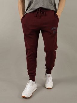 American Eagle - Men Burgundy Cotton Jogger