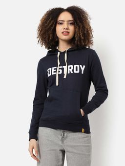 PINACOLADA - Women Dark Blue Printed Sweatshirt