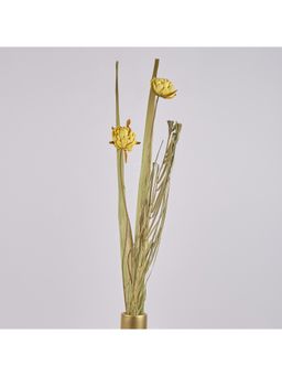 HomeTown - Fleur Dried Rose Floral Sticks 98 Cm in Yellow Colour