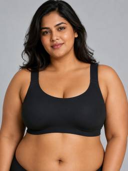 Shop The Edit - Wireless Full Coverage Black Everyday Bra