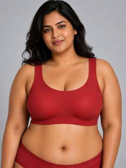Shop The Edit - Wireless Full Coverage Red Everyday Bra