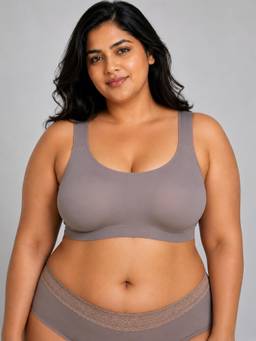 Shop The Edit - Wireless Full Coverage Grey Everyday Bra