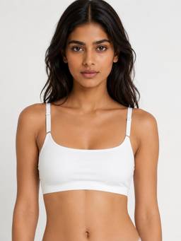 Shop The Edit - Womens White Seamless Wireless Ultra Thin Bra