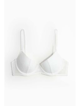 H&M - Women White Lace Demi Push-Up Bra