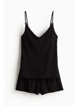 H&M - Women Black Pyjama Strappy Top And Short