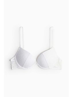 H&M - Women White Lace Super Push-Up Bra