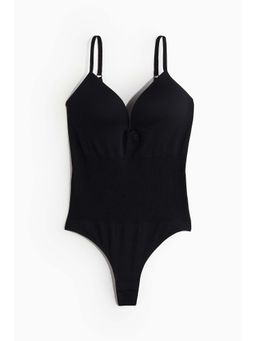H&M - Women Black Seamless Light Shape Thong Body