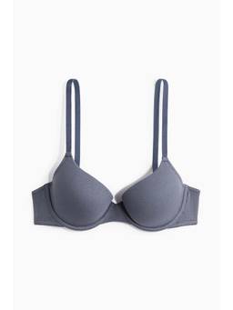 H&M - Women Blue Padded Underwired Cotton Bra