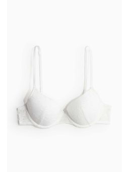 H&M - Women White Padded Underwired Lace Bra