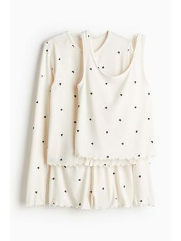 H&M - Women White 3-Piece Pyjama Set