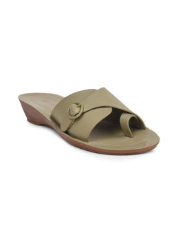 Bata - GreenWomens Toe-Ring Sandals