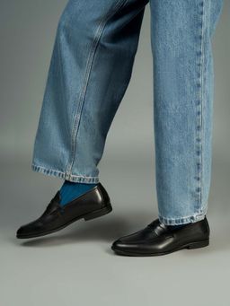 Heel Your Sole - GAD Mens Black Slip On Loafers