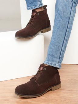 Teakwood - Mens Brown Suede Leather Lace-up Causal Boots