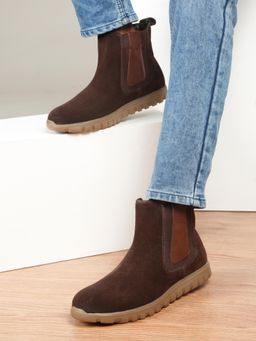 Teakwood - Mens Brown Suede Chelsea Boots