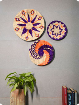 Swadeh - Sunburst Wall Plates (Set Of 3)