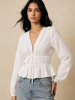 Outzidr - White Bishop Full Sleeve Top