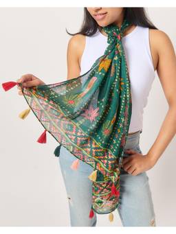 Chumbak - Palm Kilim Scarf Digital Nomad