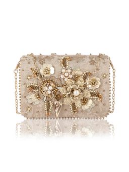 Fuchsia by Aashka Mehta - Aashka Mehta Gold Embellished Sling Bag