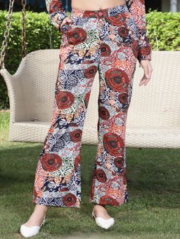 Sera - Women Printed Regular Mid-rise Flat-front Trouser