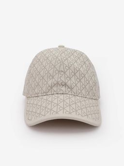 Calvin Klein - Logo Beige Cotton Printed Baseball Cap