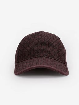 Calvin Klein - Logo Burgundy Cotton Printed Baseball Cap