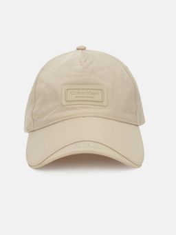 Calvin Klein - Logo Beige Nylon Embroidered Baseball Cap