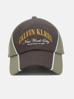 Calvin Klein - Logo Brown Cotton Embroidered Baseball Cap