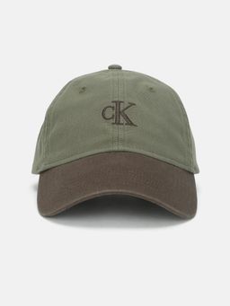 Calvin Klein - Logo Olive Cotton Embroidered Baseball Cap