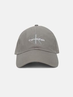 Calvin Klein - Logo Grey Cotton Embroidered Baseball Cap