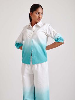 The Clothing Factory - Blue Ombre Oversized Shirt