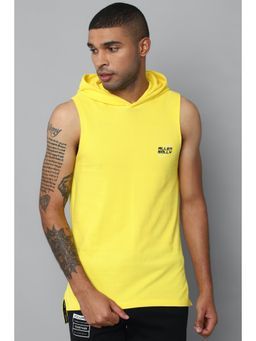 Allen Solly - Men Yellow Solid Hooded Neck Vest